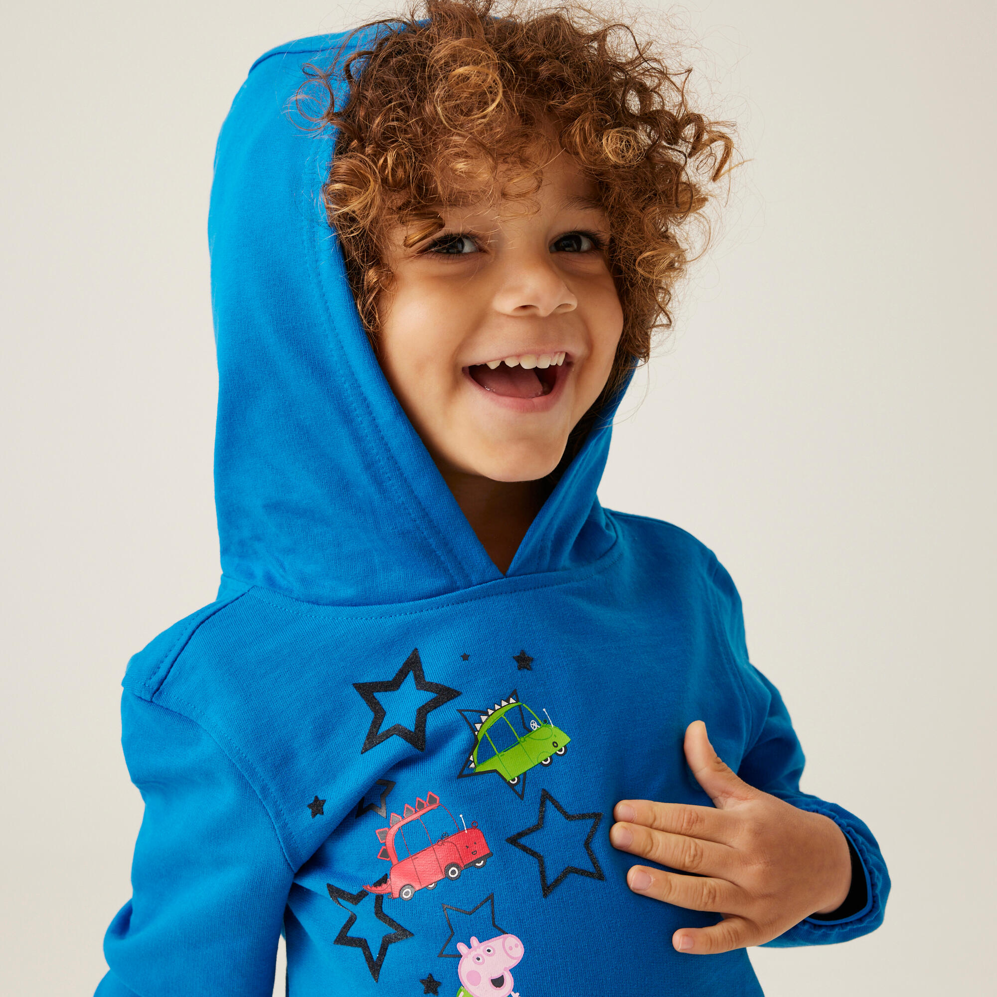 Peppa Pig Kids' Hiking Graphic Hoodie - Mid Blue 4/5