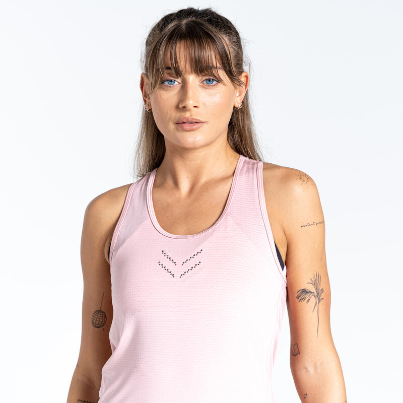 Dare 2B Crystallize lichtgewicht fitnesstanktop voor dames, roze