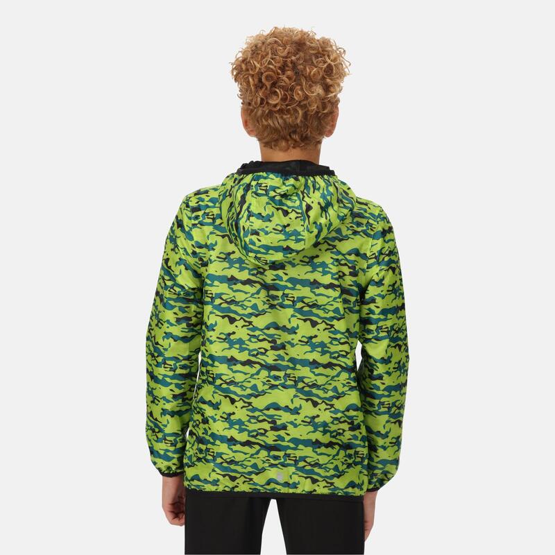 Printed Lever Wanderjacke für Kinder - Grün