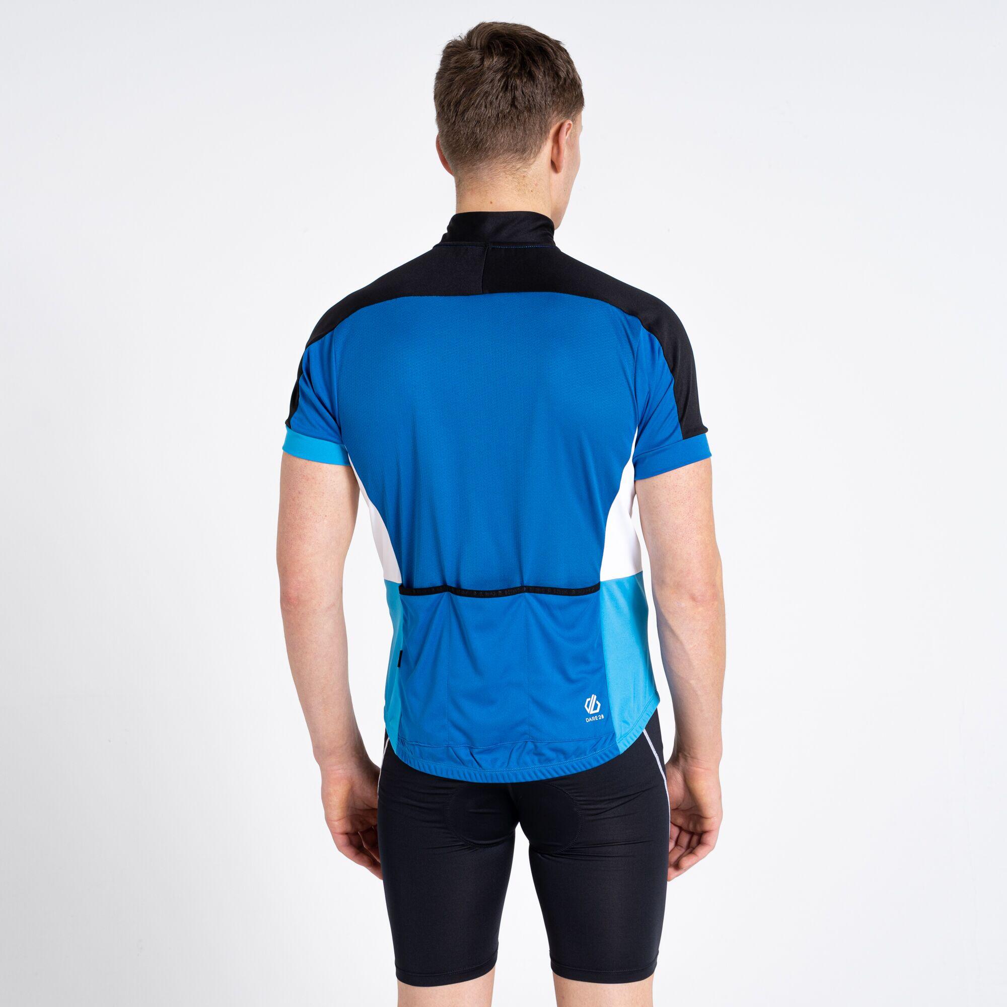 Protraction II Men's Cycling Full Zip Short Sleeve T-Shirt - Snorkel Blue 3/7