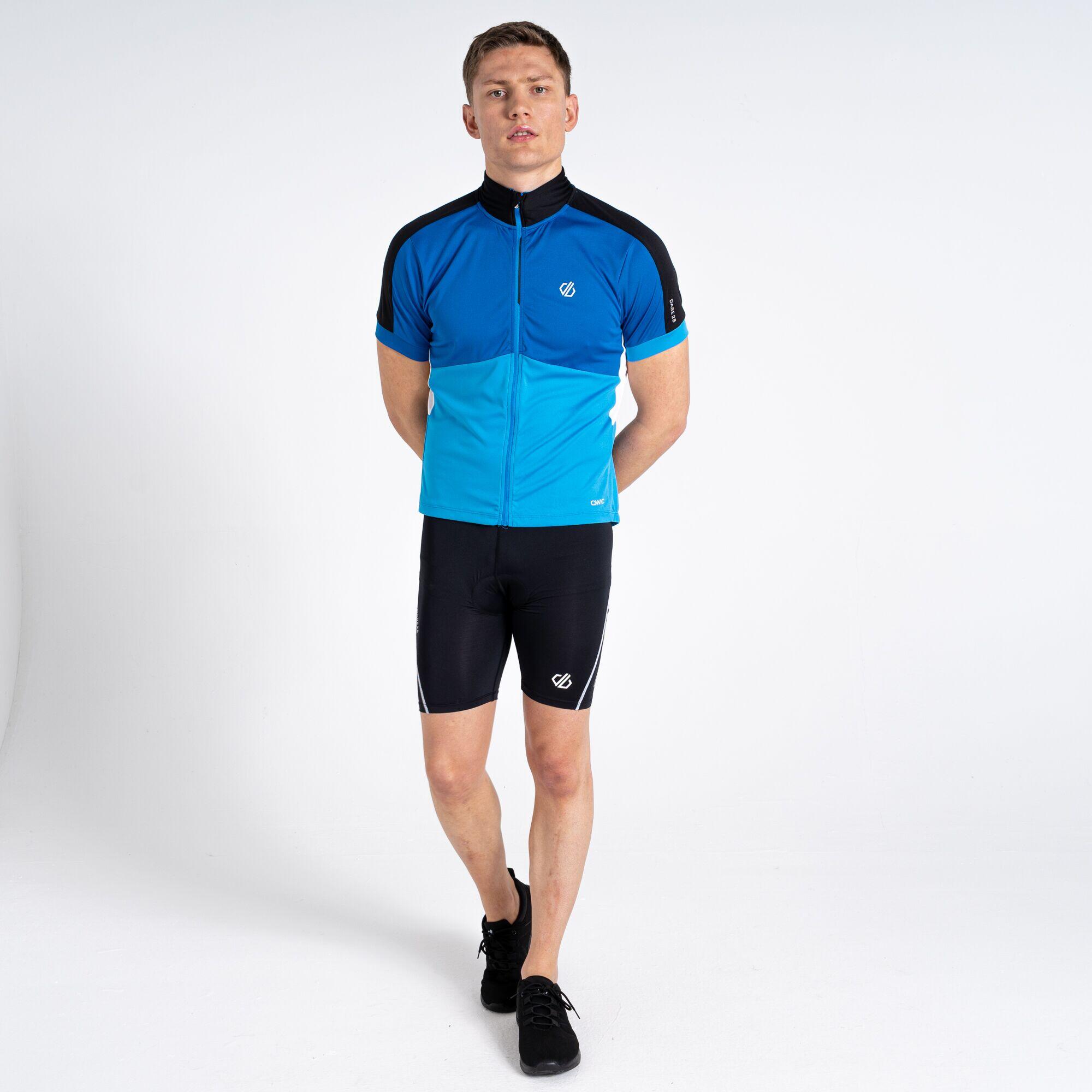 Protraction II Men's Cycling Full Zip Short Sleeve T-Shirt - Snorkel Blue 1/7