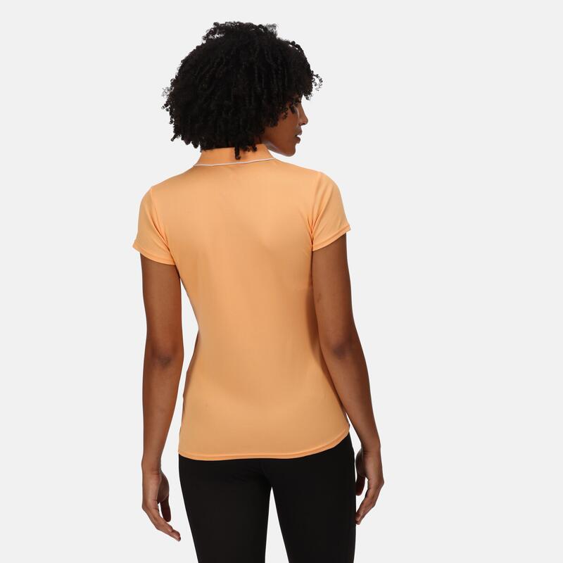 Maverik V Kurzärmeliges Walkingshirt für Damen - Orange