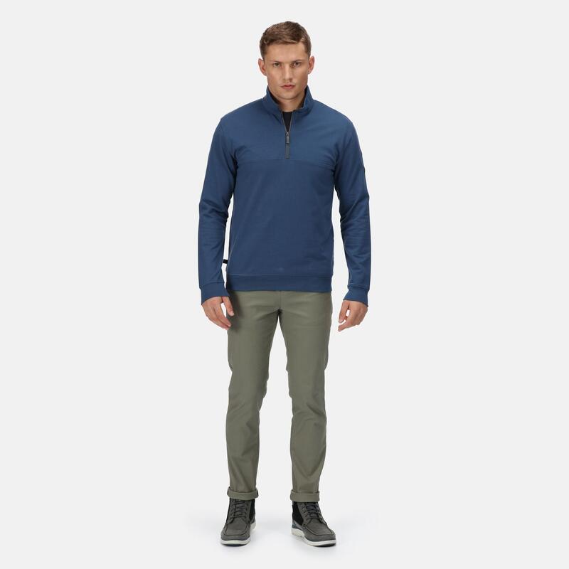 Taron Pull de marche zippé à moitié pour homme - Marine