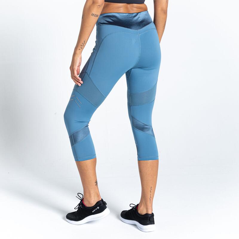 Born to Shine 3/4-fitnessleggings voor dames - Blauw