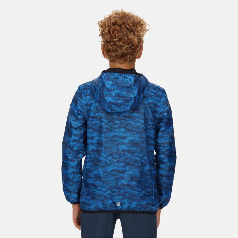 Printed Lever wandeljas voor kinderen - Donkerblauw