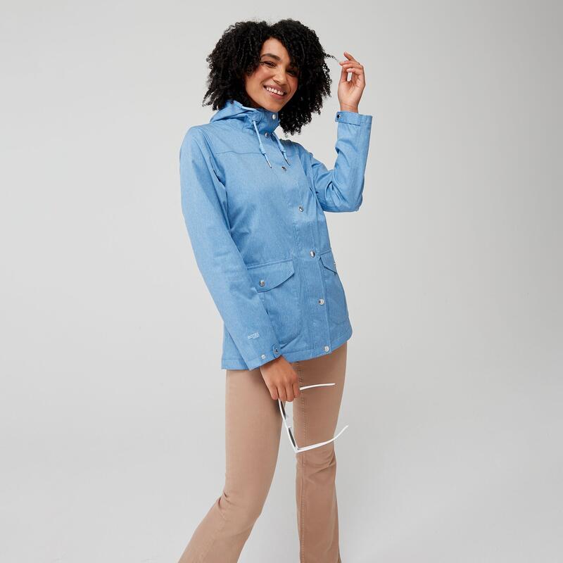 Bayarma Veste de marche en coton pour femme - Bleu clair