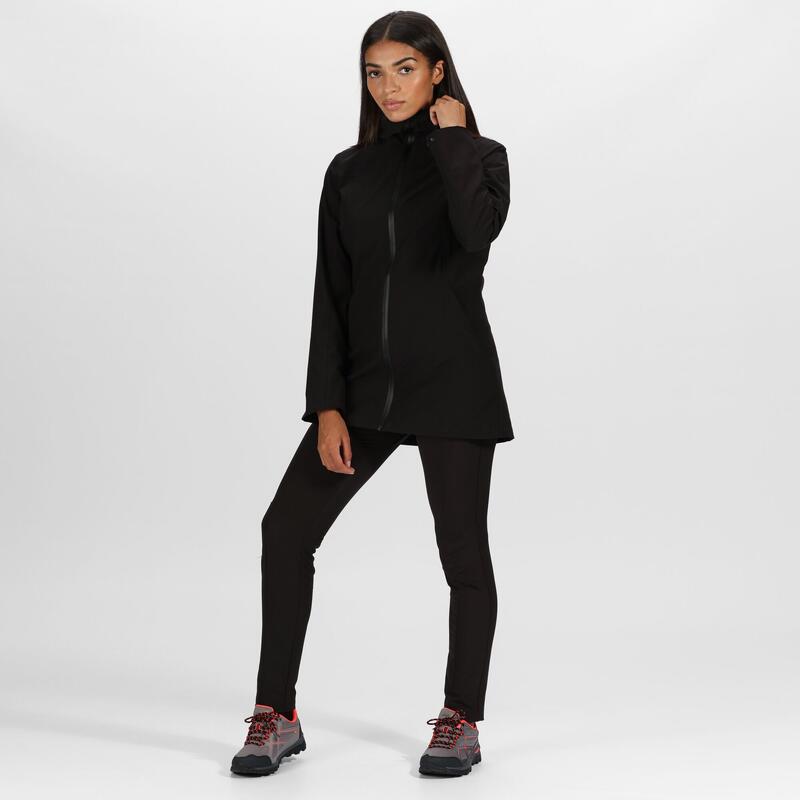 Pulton Femme Randonnée Veste imperméable - Noir