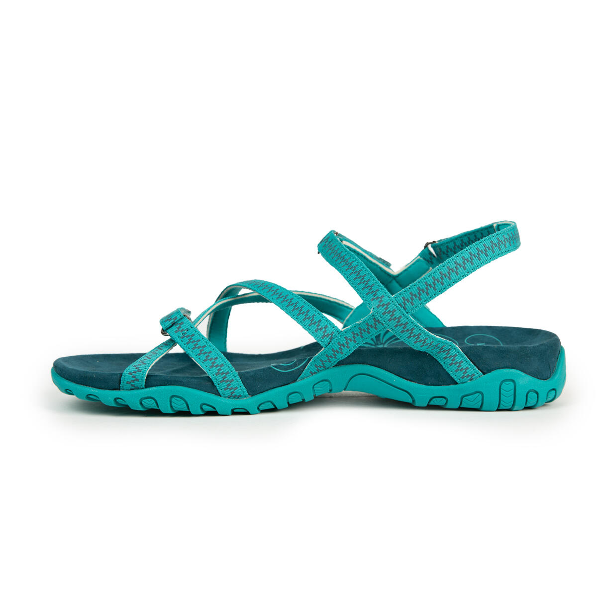 Izas - Sandales De Trekking Izas Tena V3 Femmes, Découvrez La Liberté De La Randonnée - Sandales - Bleu|vert - 39 - Decathlon