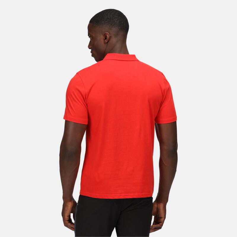 Sinton Polo Fitness à manches courtes pour homme - Rouge