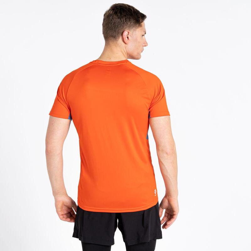 T-shirt Peerless II para homem - Salmão queimado/Azul estelar