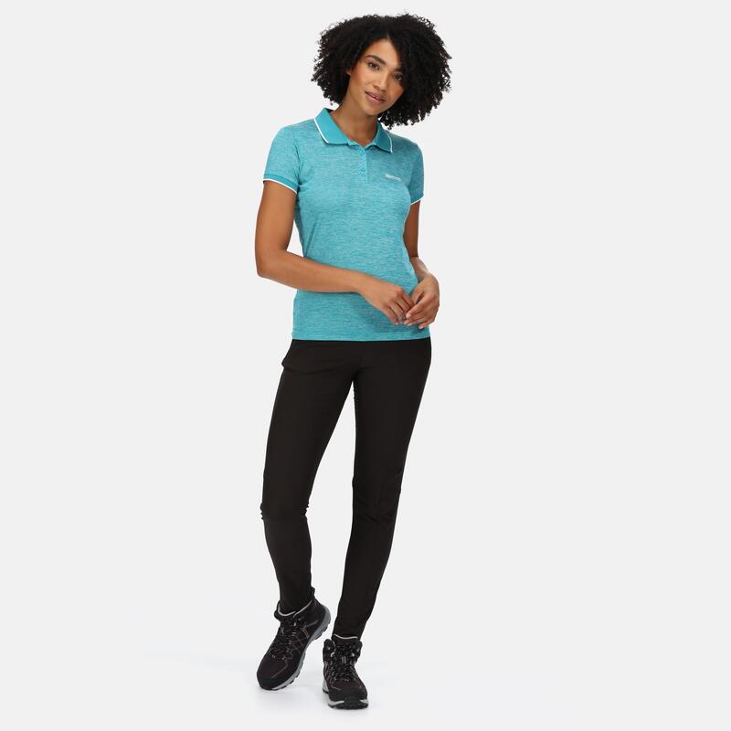 Remex II wandel-T-shirt met korte mouwen voor dames - Middenturquoise