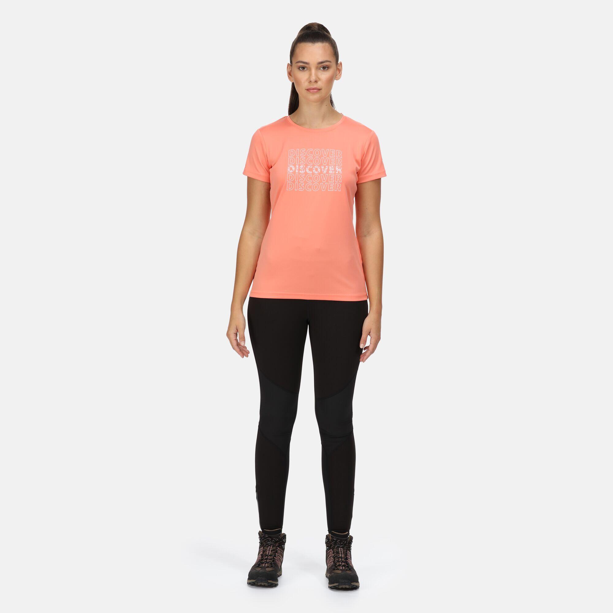 Fingal VI Women's Walking T-Shirt - Pink Coral 3/5