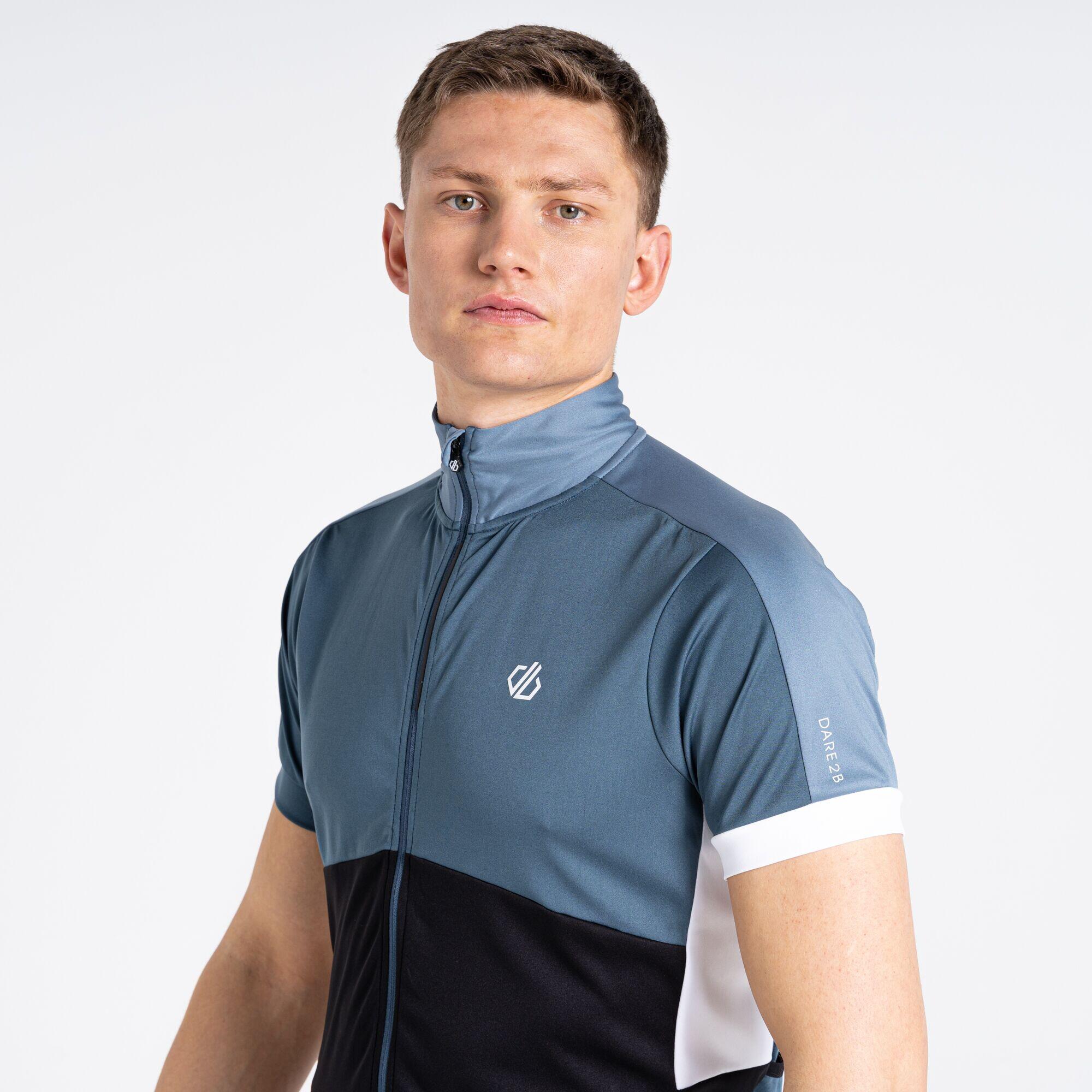 Protraction II Men's Cycling Full Zip Short Sleeve T-Shirt - Black / Grey 4/7