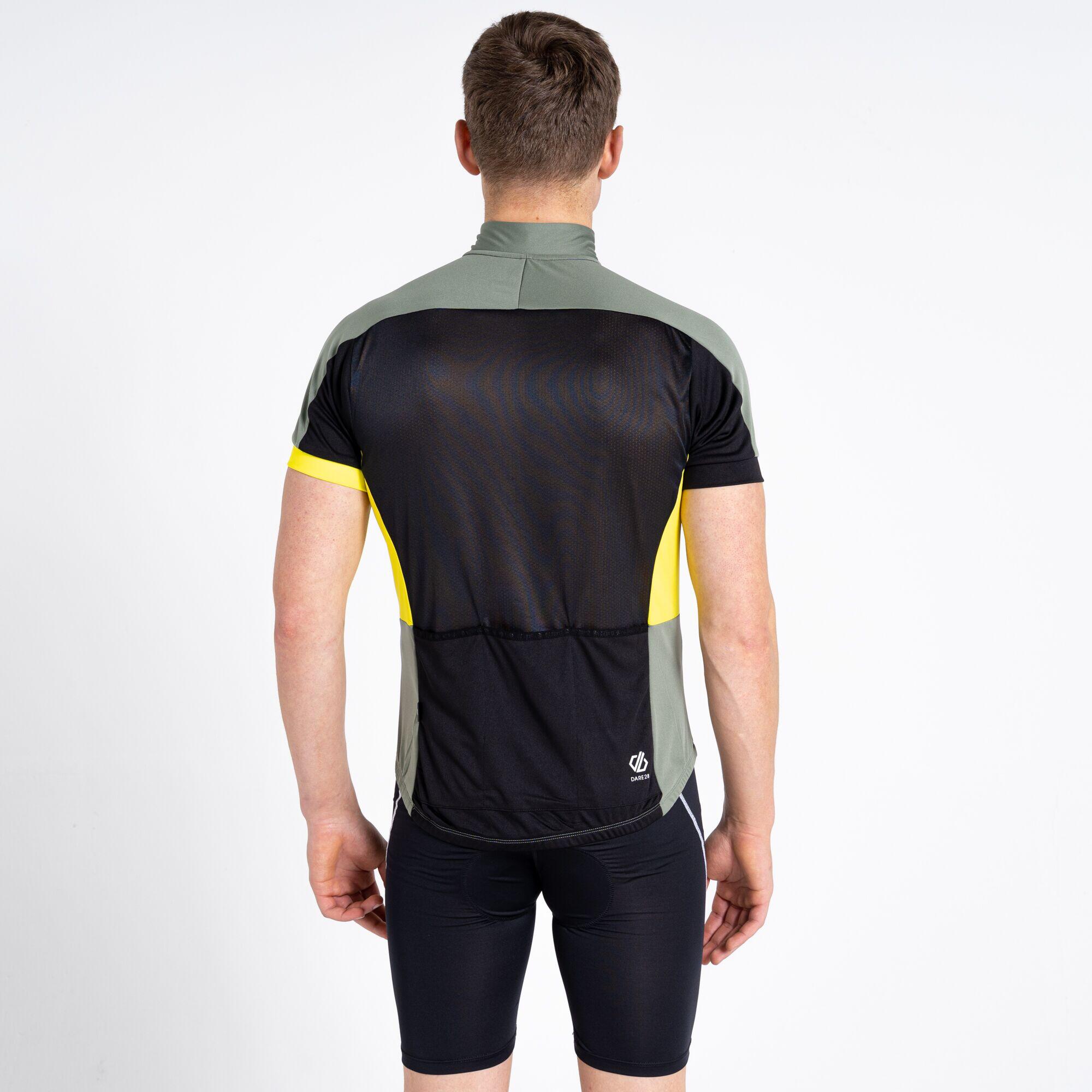 Protraction II Men's Cycling Full Zip Short Sleeve T-Shirt - Agave Green / Black 3/7