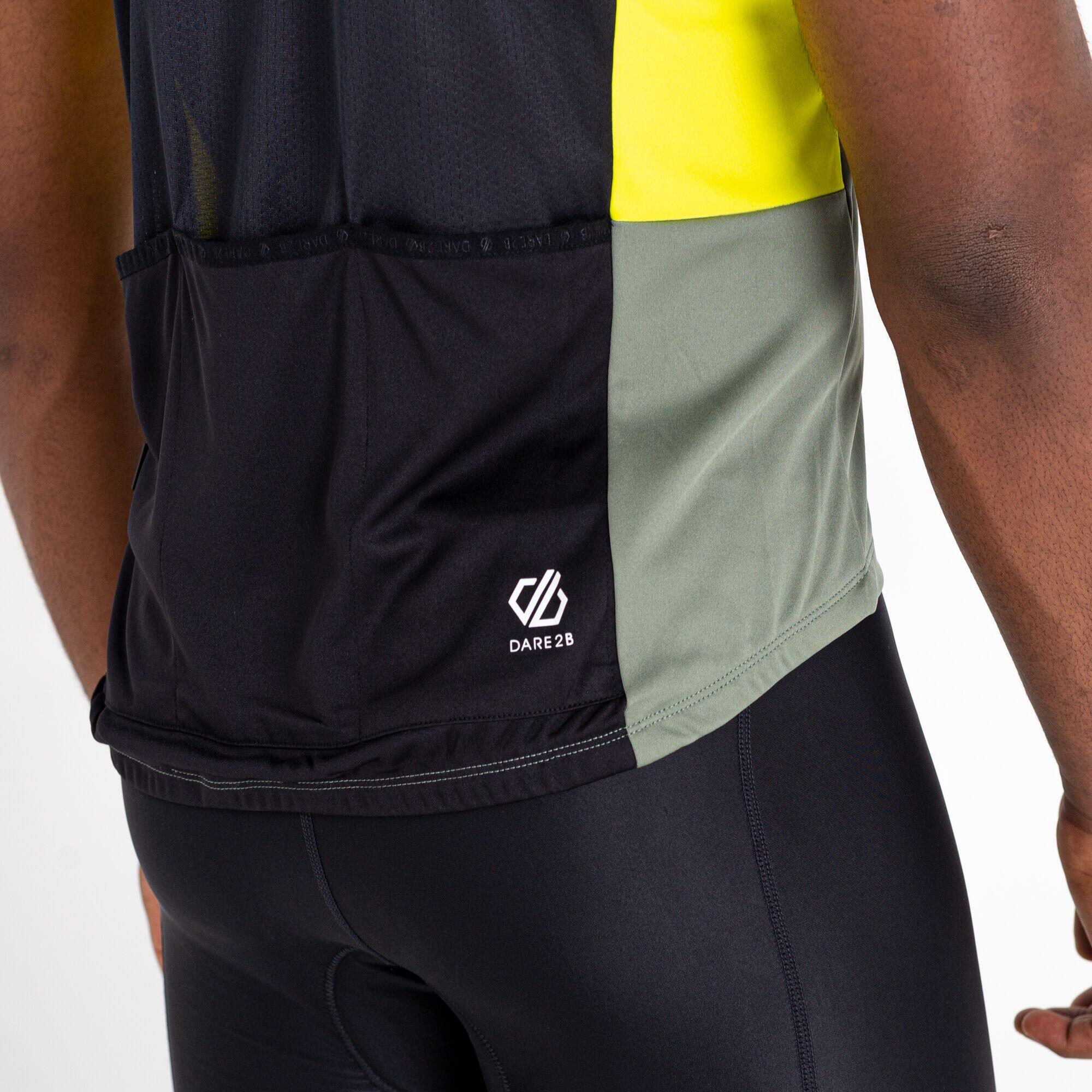 Protraction II Men's Cycling Full Zip Short Sleeve T-Shirt - Agave Green / Black 5/7
