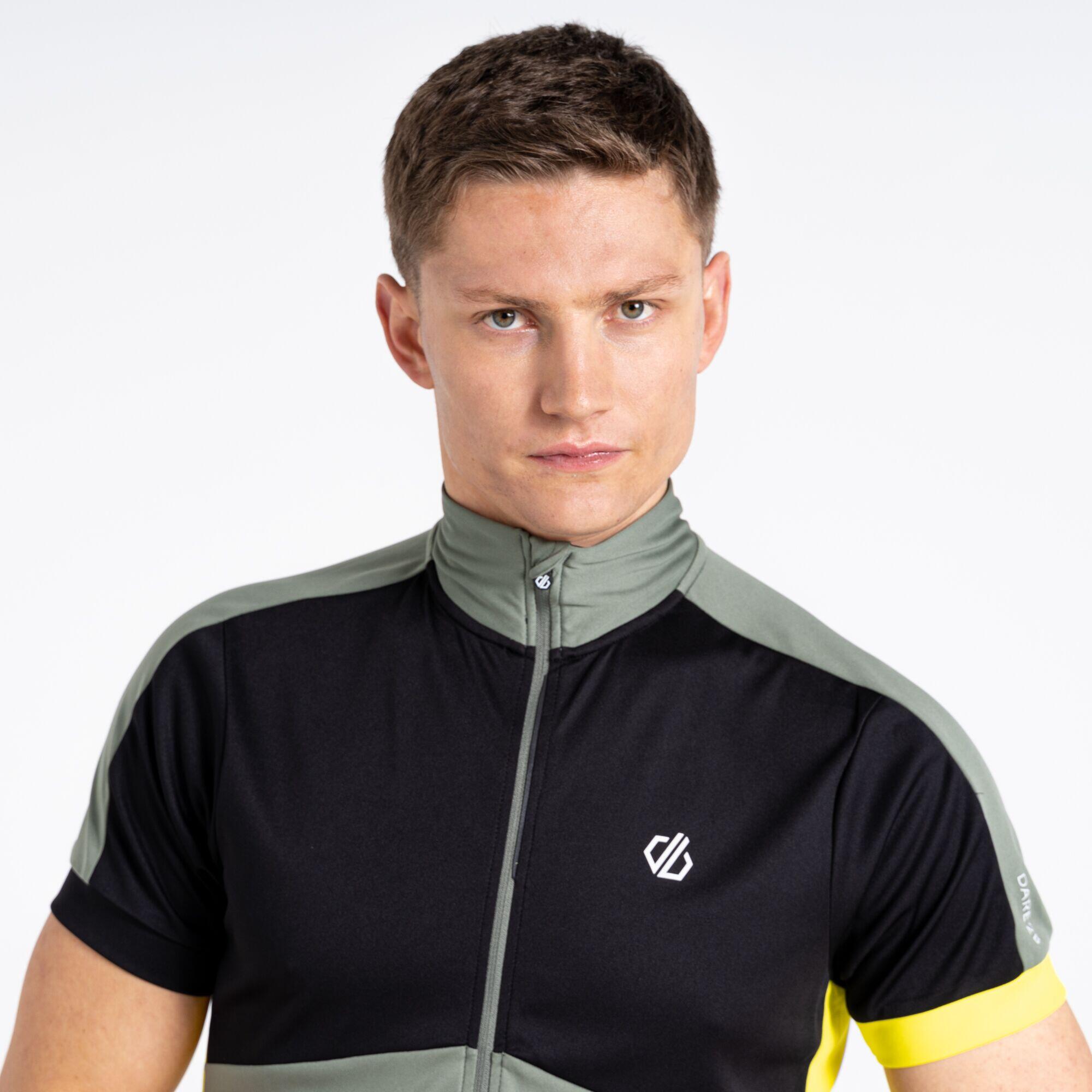 Protraction II Men's Cycling Full Zip Short Sleeve T-Shirt - Agave Green / Black 4/7