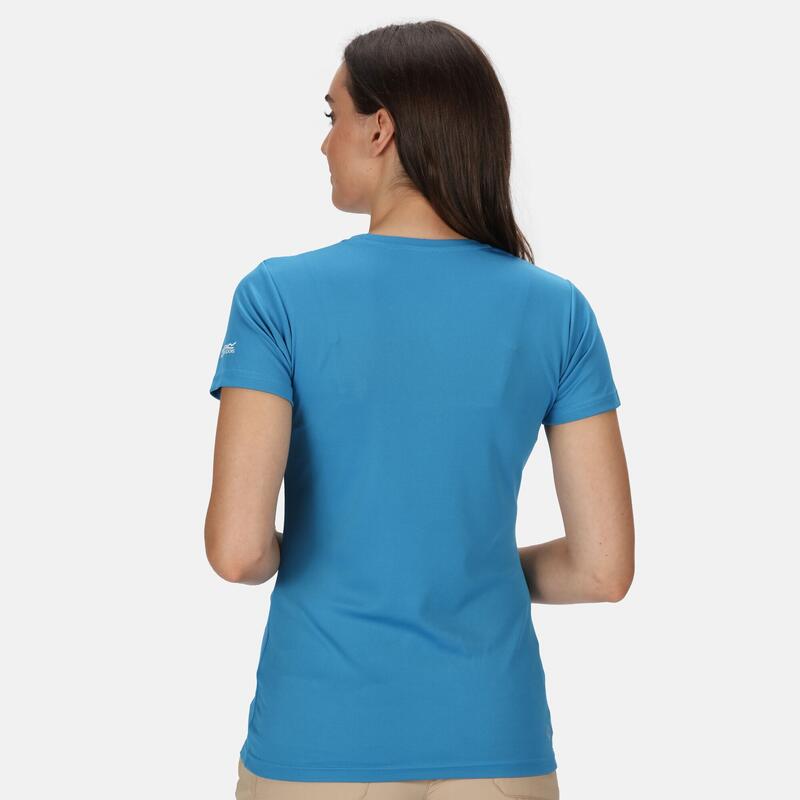 Fingal V Dames Fitness T-shirt - Helderblauw