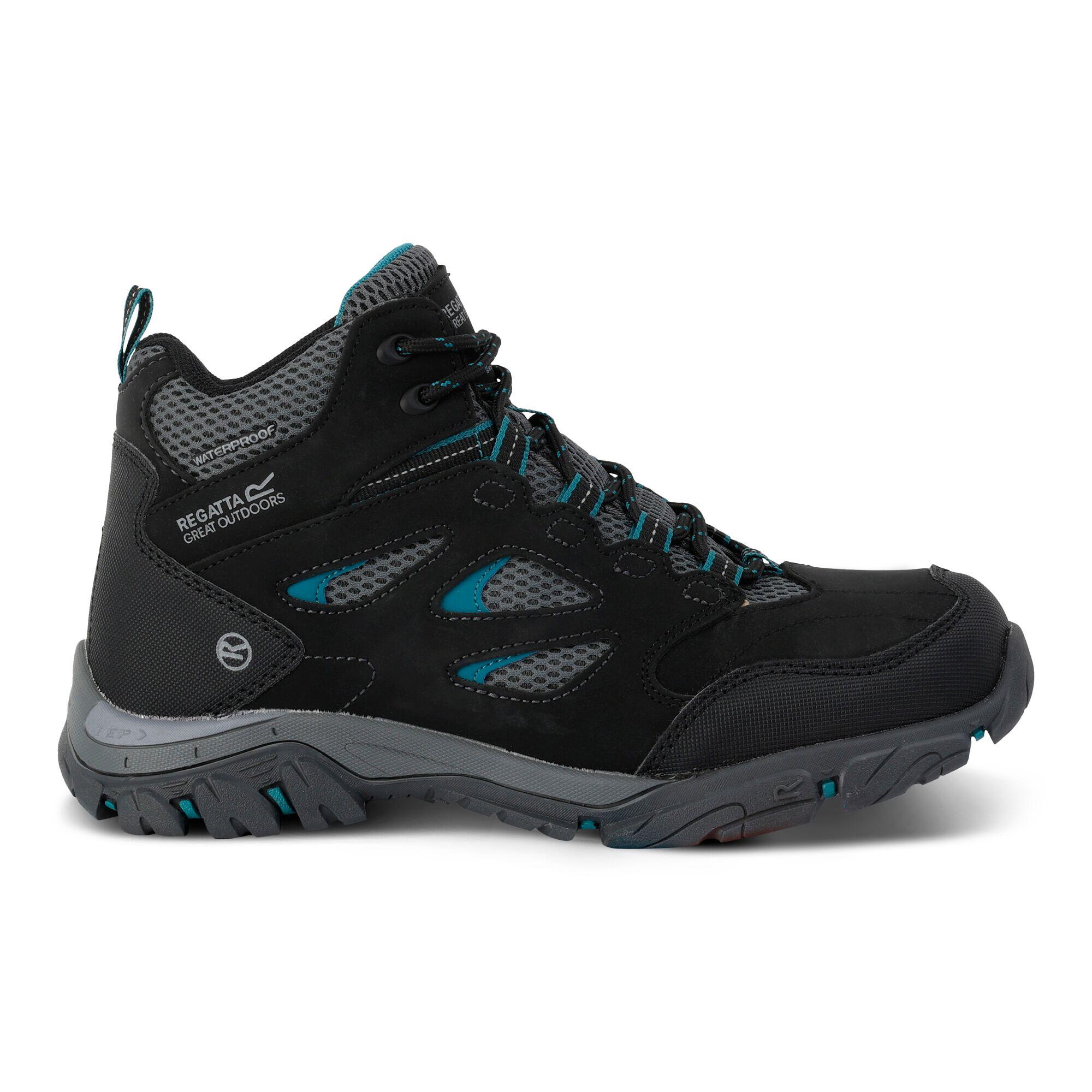 REGATTA Lady Holcombe IEP Mid Women's Hiking Boots - Black / Blue
