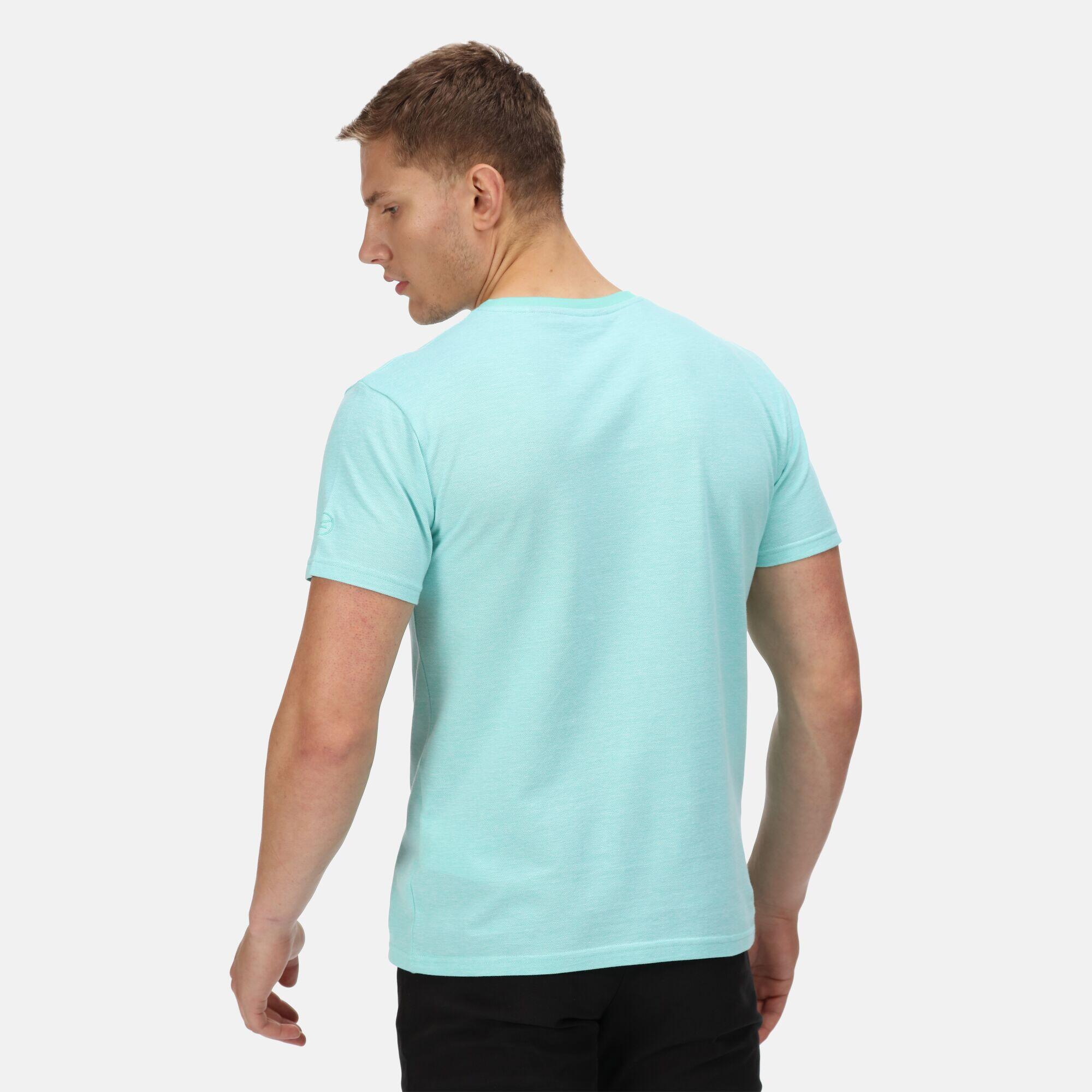 Caelum Men's Walking Short Sleeve T-Shirt - Opal Blue 2/5