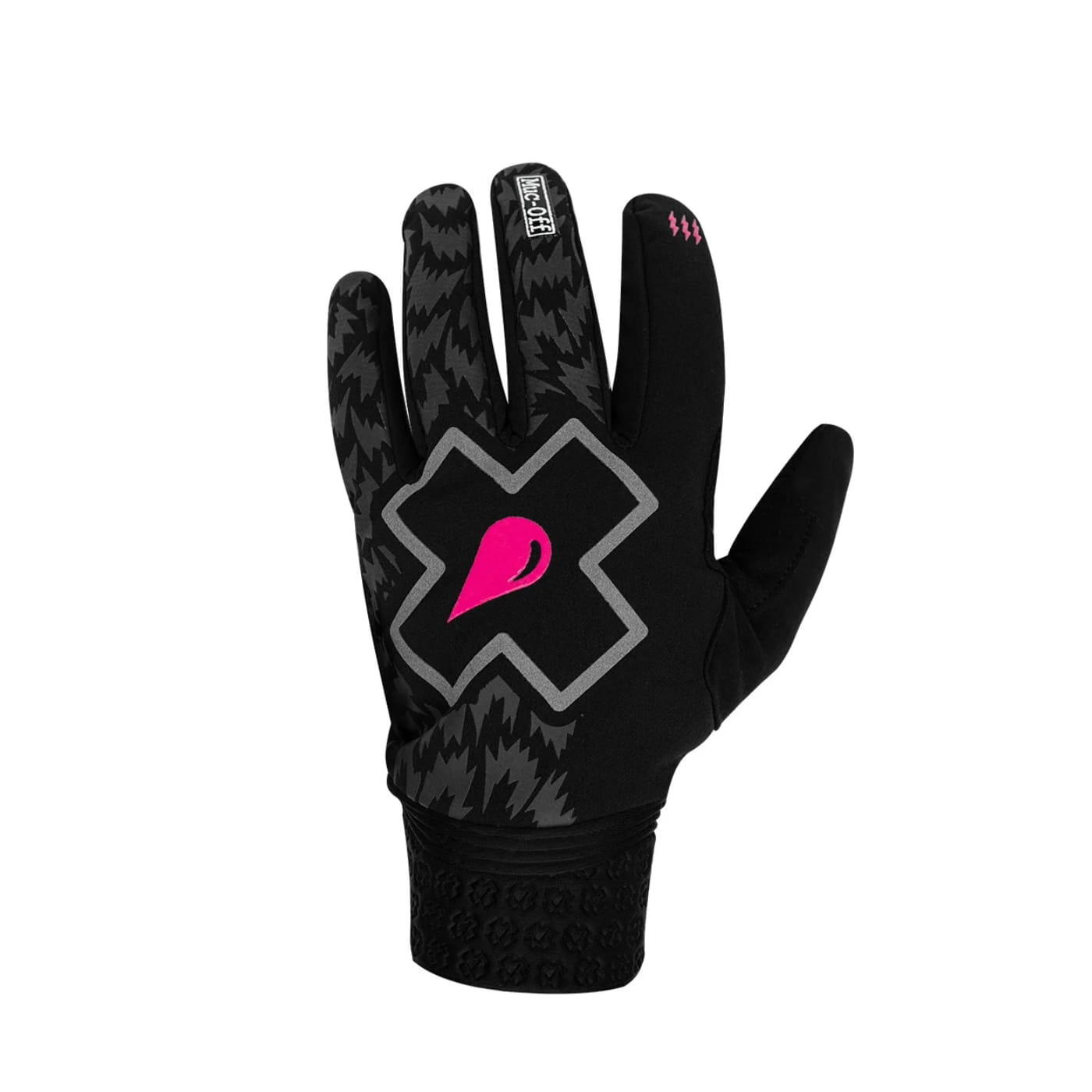 MUC-OFF Winter Rider Gloves - Black/Grey Bolt