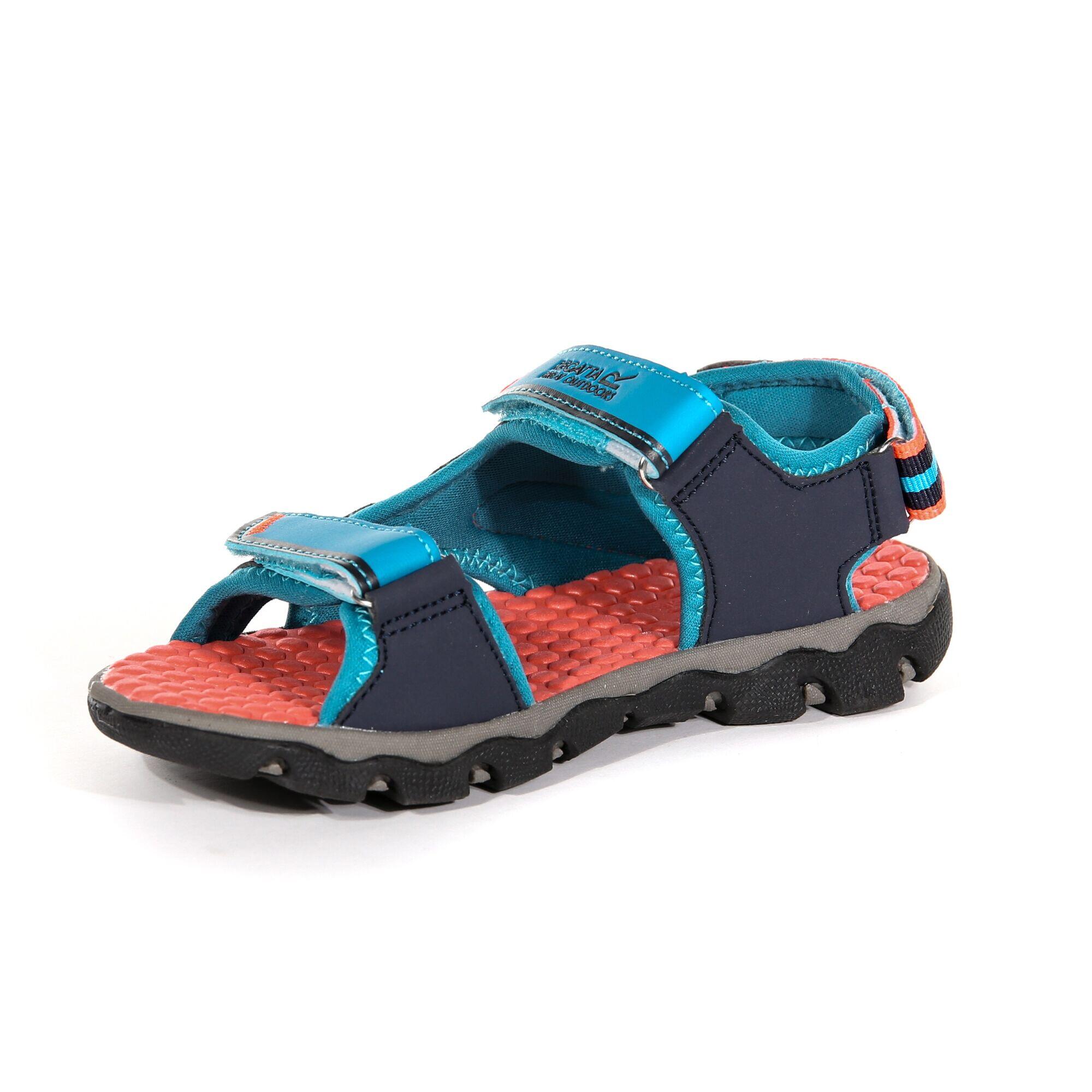 Kota Drift Junior Kids Walking Sandals - Enamel Blue / Pink 4/5