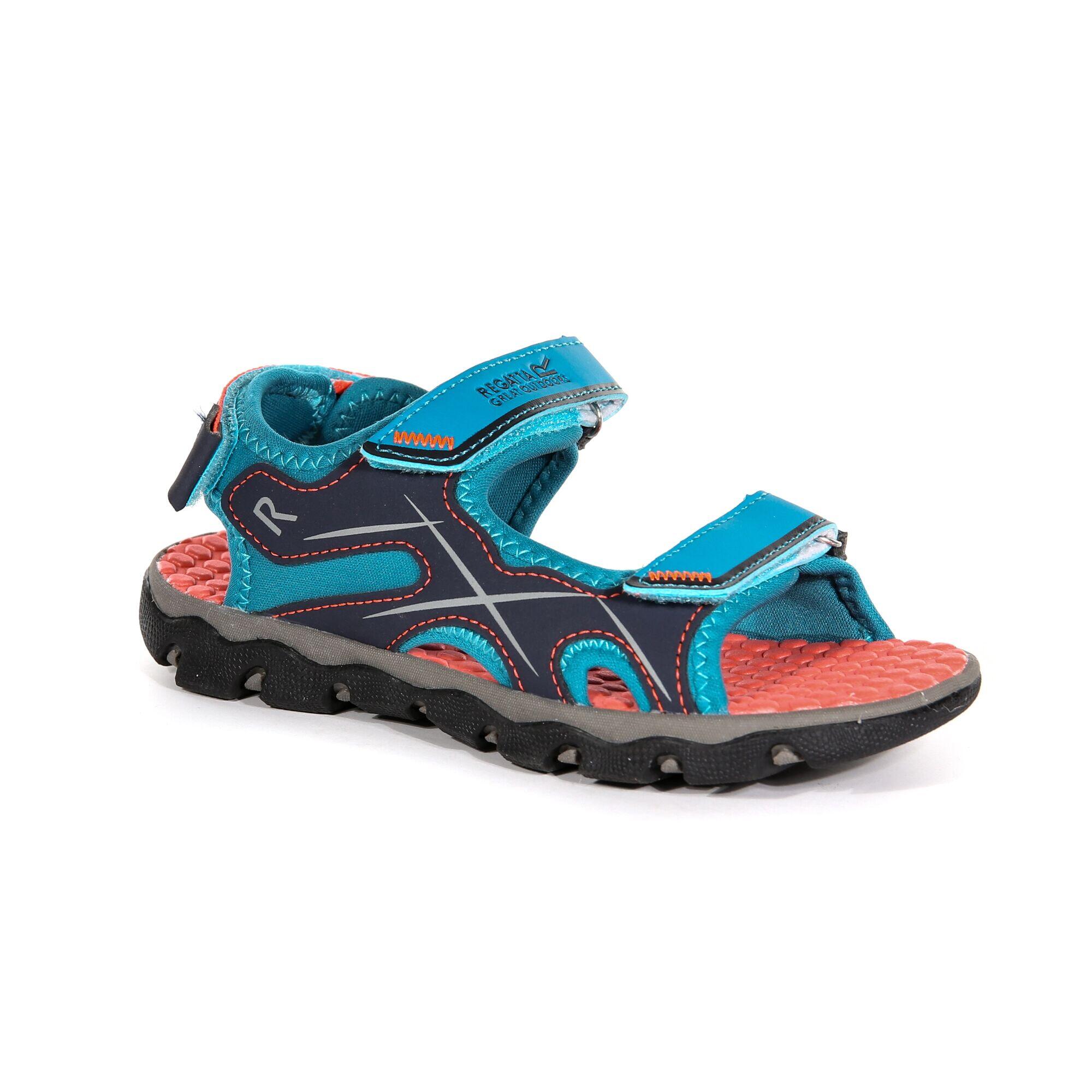 Kota Drift Junior Kids Walking Sandals - Enamel Blue / Pink 2/5