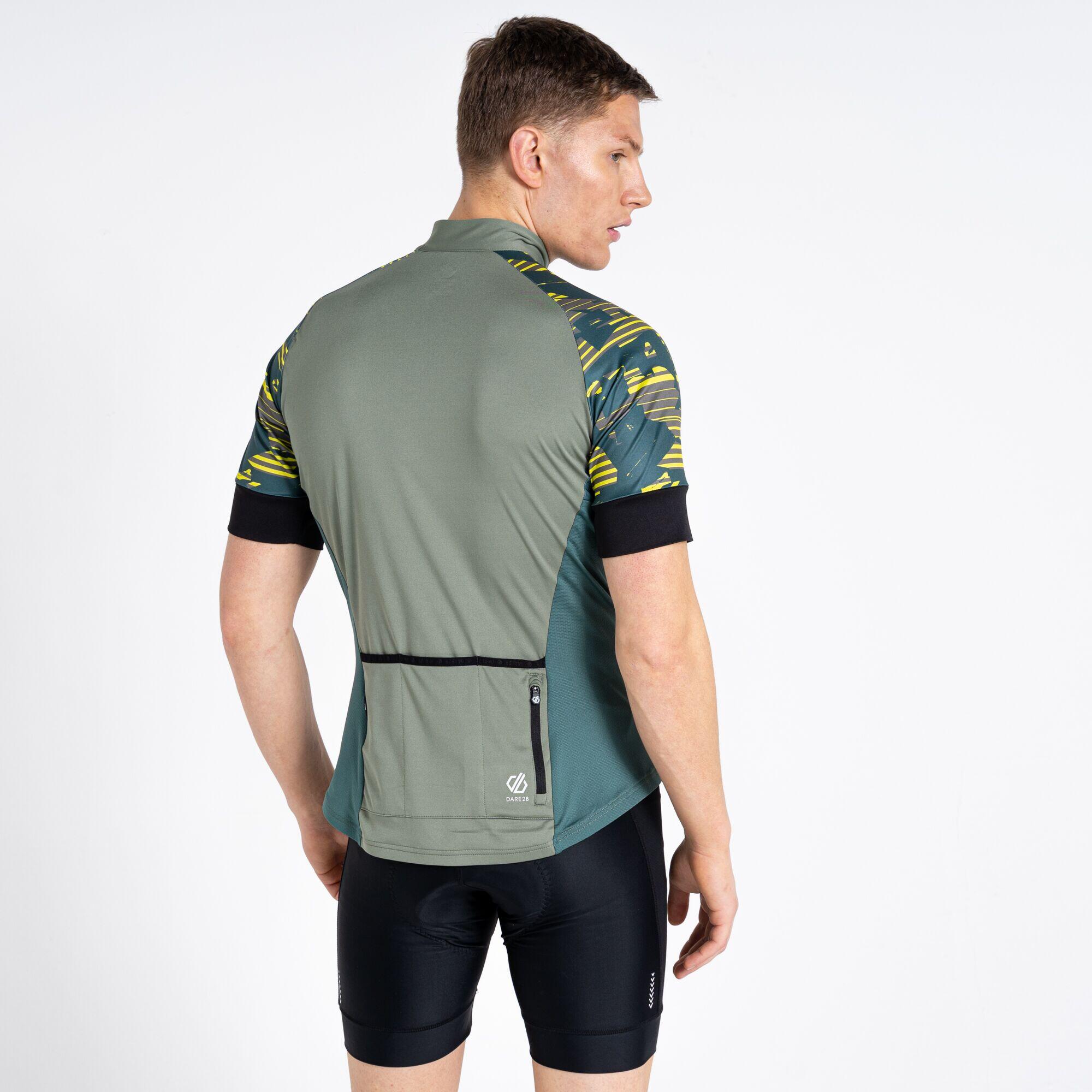Stay The CourseII Men's Cycling 1/2 Zip Short Sleeve T-Shirt - Agave Green 3/7