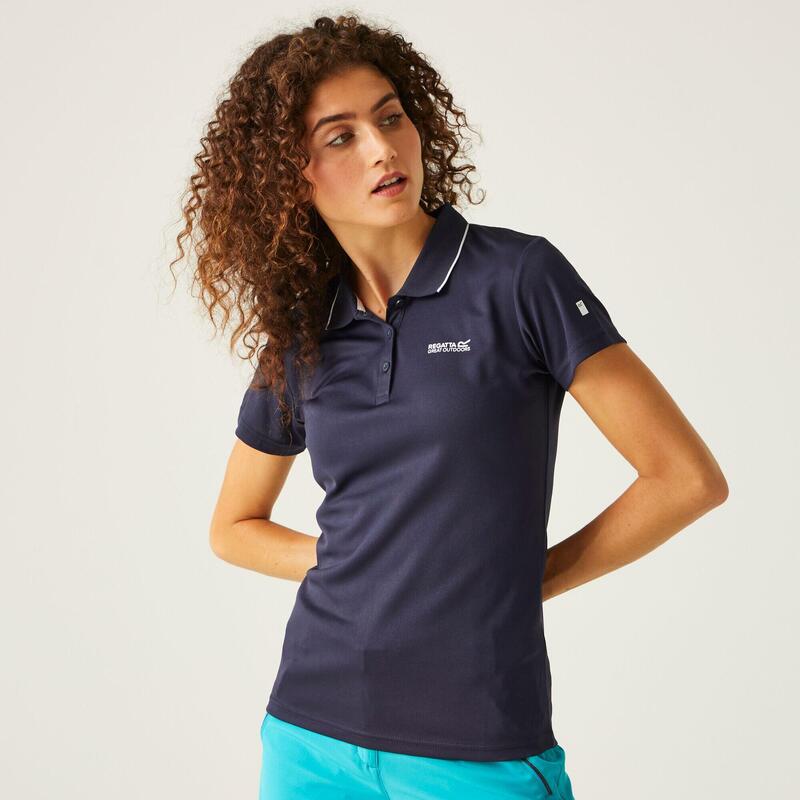 Maverik V Kurzärmeliges Walkingshirt für Damen - Marineblau
