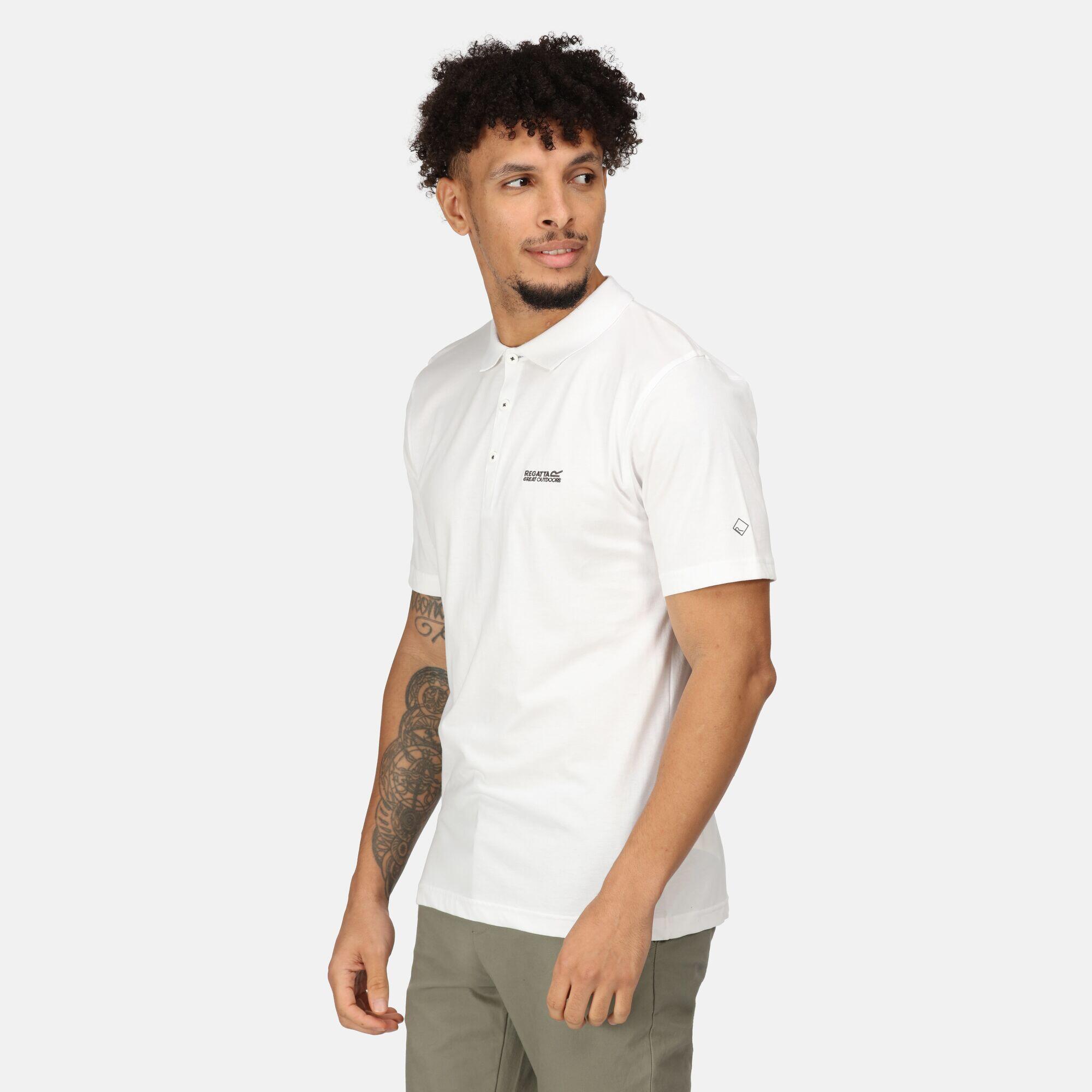 Sinton Men's Fitness Short Sleeve Polo Shirt - White 1/6