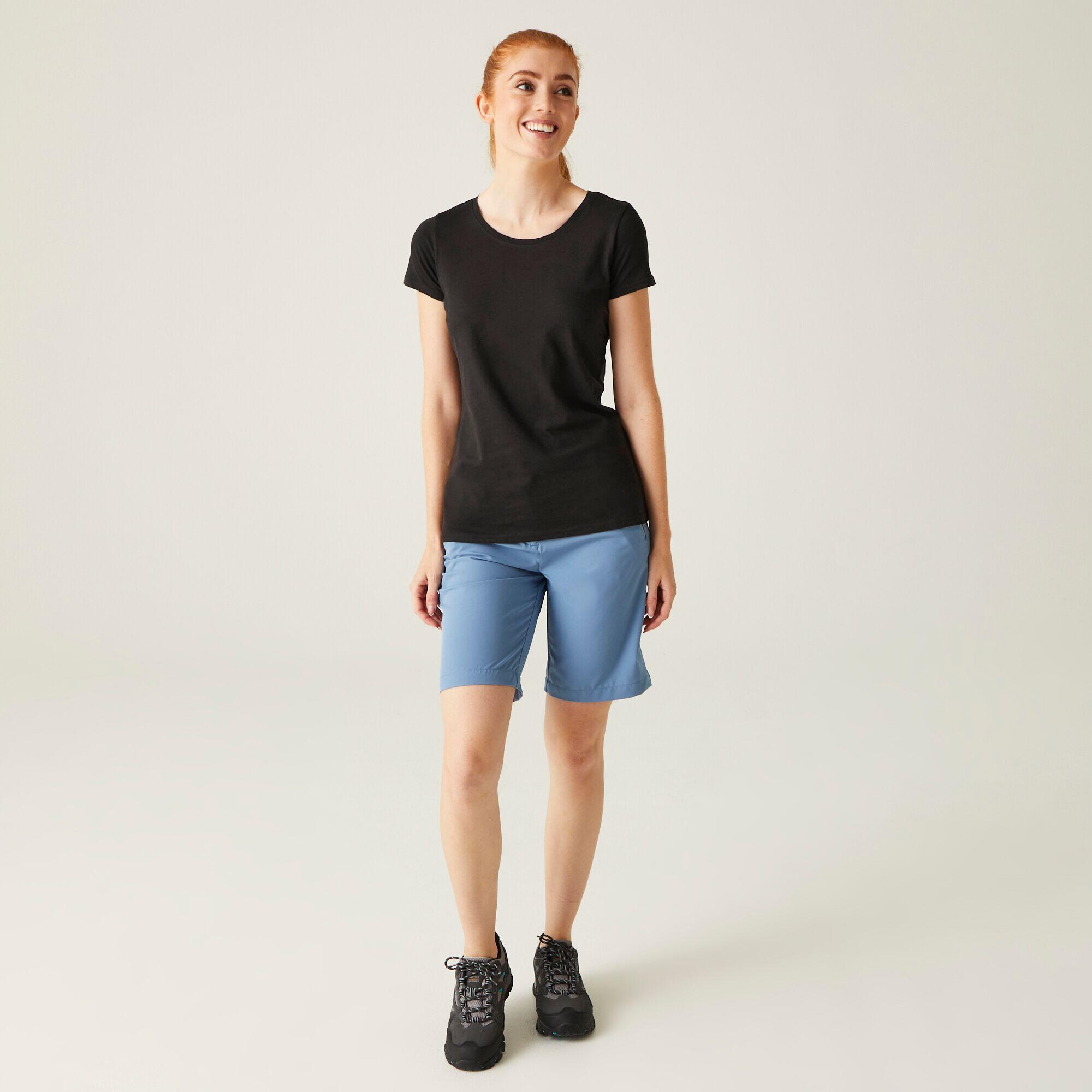 Carlie Women's Walking Short Sleeve T-Shirt - Black 3/5