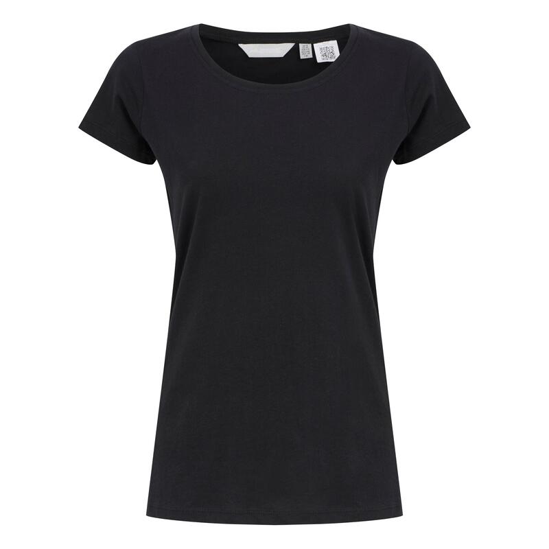 Carlie Fitness-T-shirt met korte mouwen voor dames - Zwart