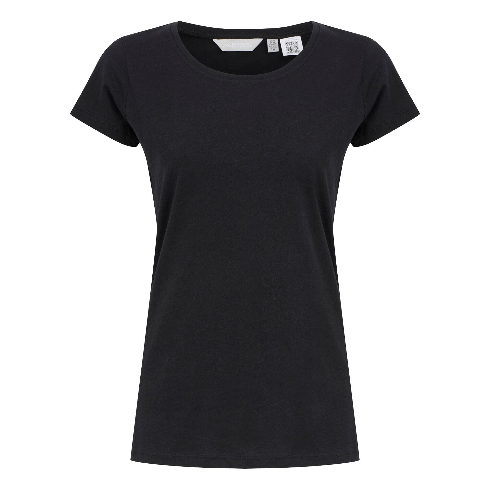 Carlie Women's Walking Short Sleeve T-Shirt - Black 5/5