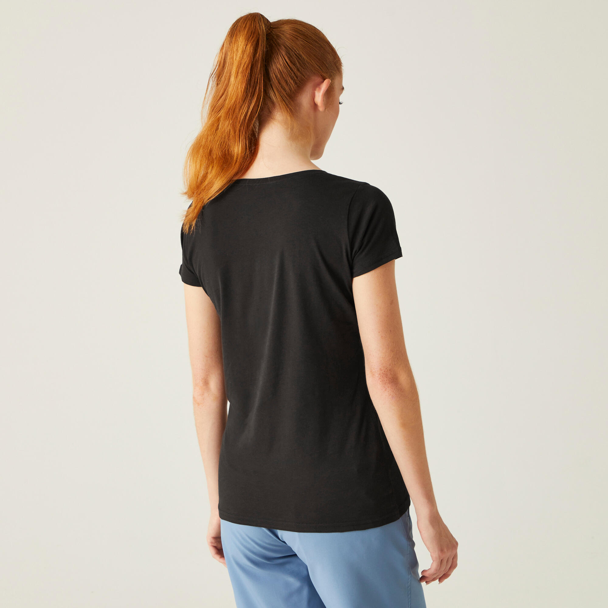 Carlie Women's Walking Short Sleeve T-Shirt - Black 2/5