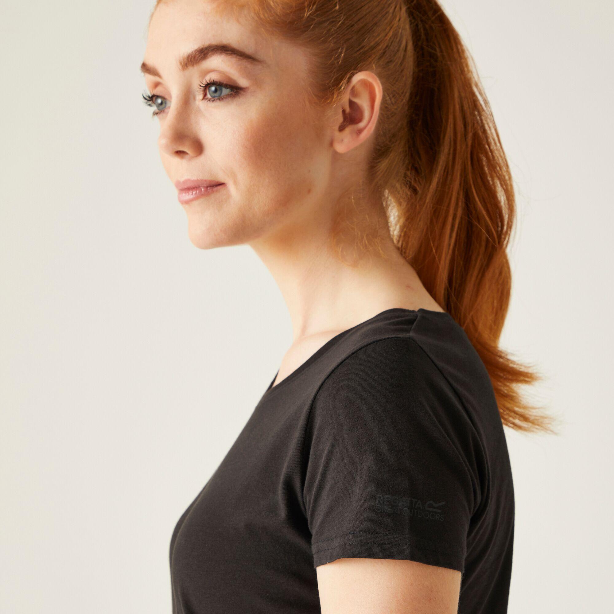 Carlie Women's Walking Short Sleeve T-Shirt - Black 4/5