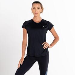 Corral T-shirt de fitness à manches courtes pour femme - Gris foncé