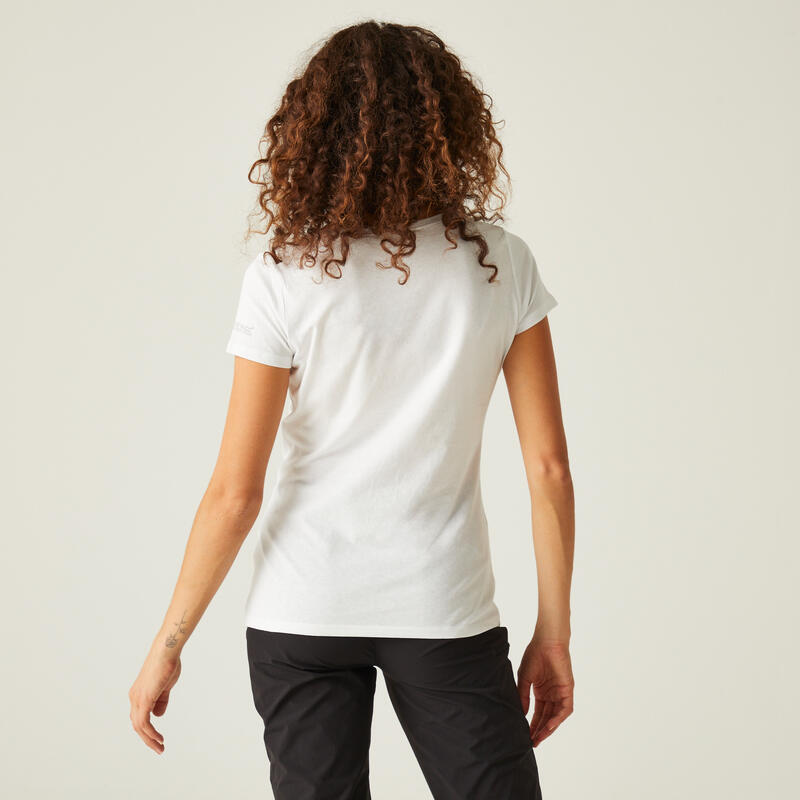 Carlie T-shirt Fitness à manches courtes pour femme - Blanc