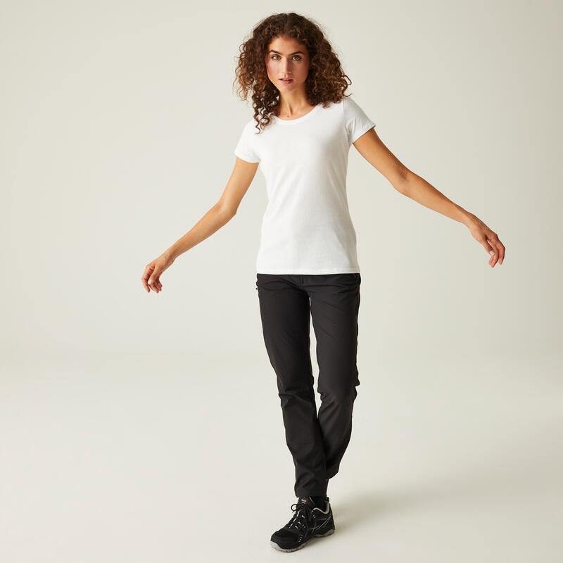 Carlie T-shirt Fitness à manches courtes pour femme - Blanc