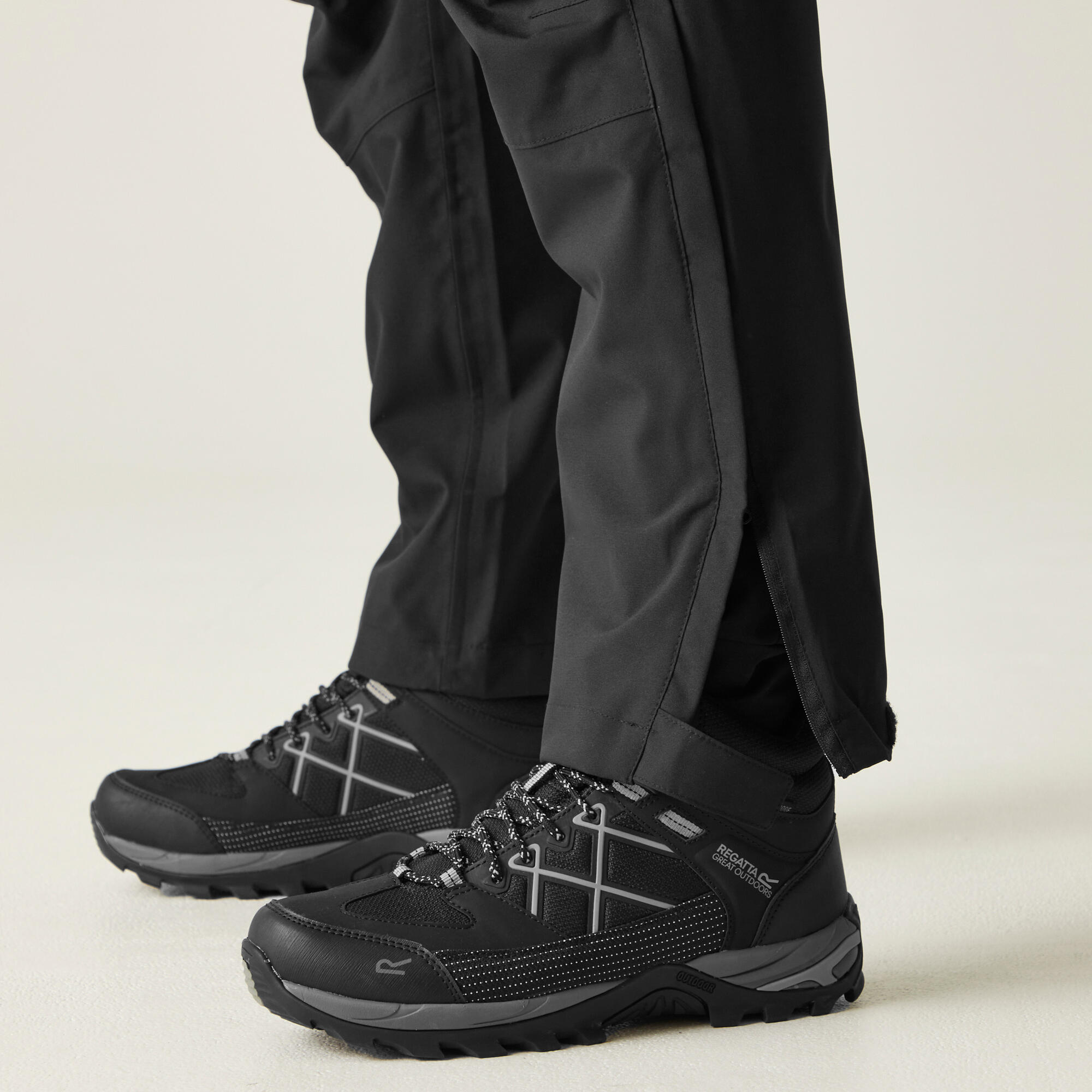 Highton Stretch Men's Hiking Overtrousers - Black 4/5