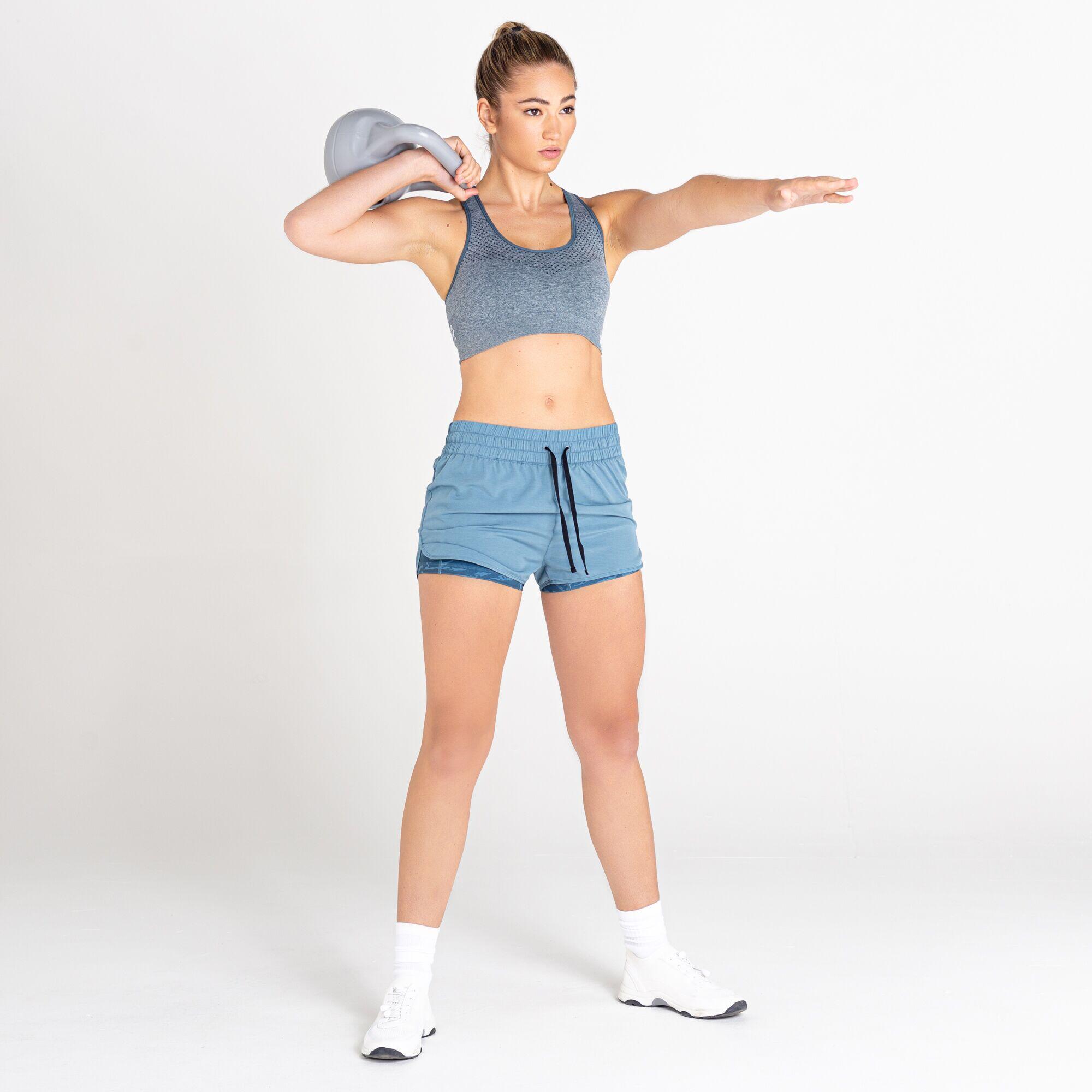 Sprint Up Women's Fitness Shorts - Bluestone / Grey 4/5