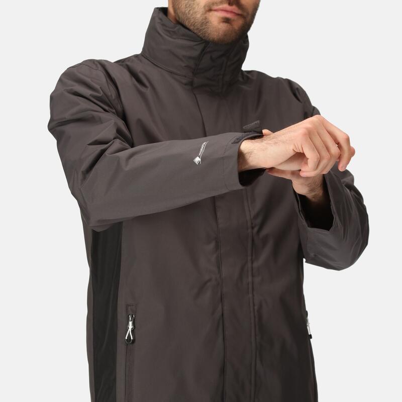 Matt Homme Randonnée Veste imperméable - Gris noir