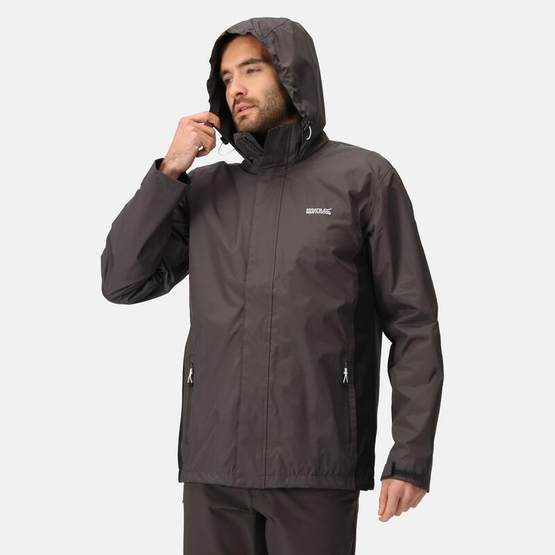 Matt Homme Randonnée Veste imperméable - Gris noir