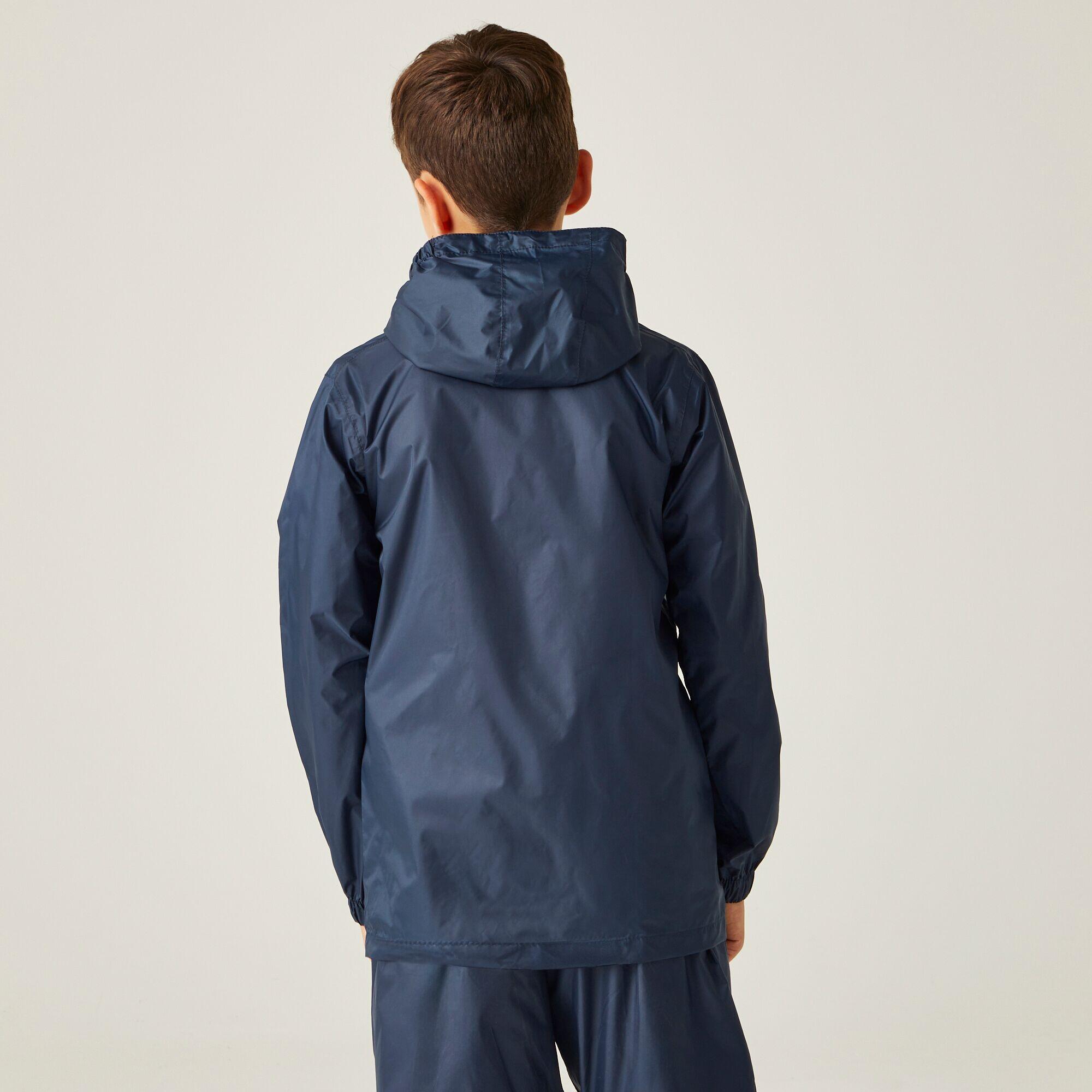 Pack It III Kids' Hiking Waterproof Rain Jacket - Dark Blue 2/5