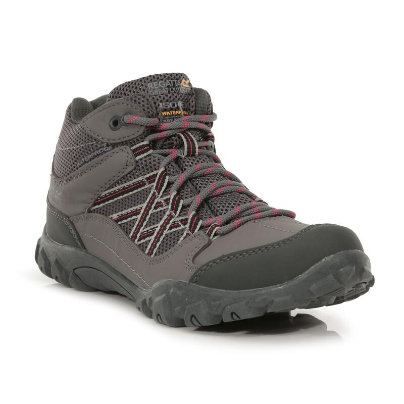 Lady Edgepoint Dames Hiking Wandelschoenen - Grijs / roze