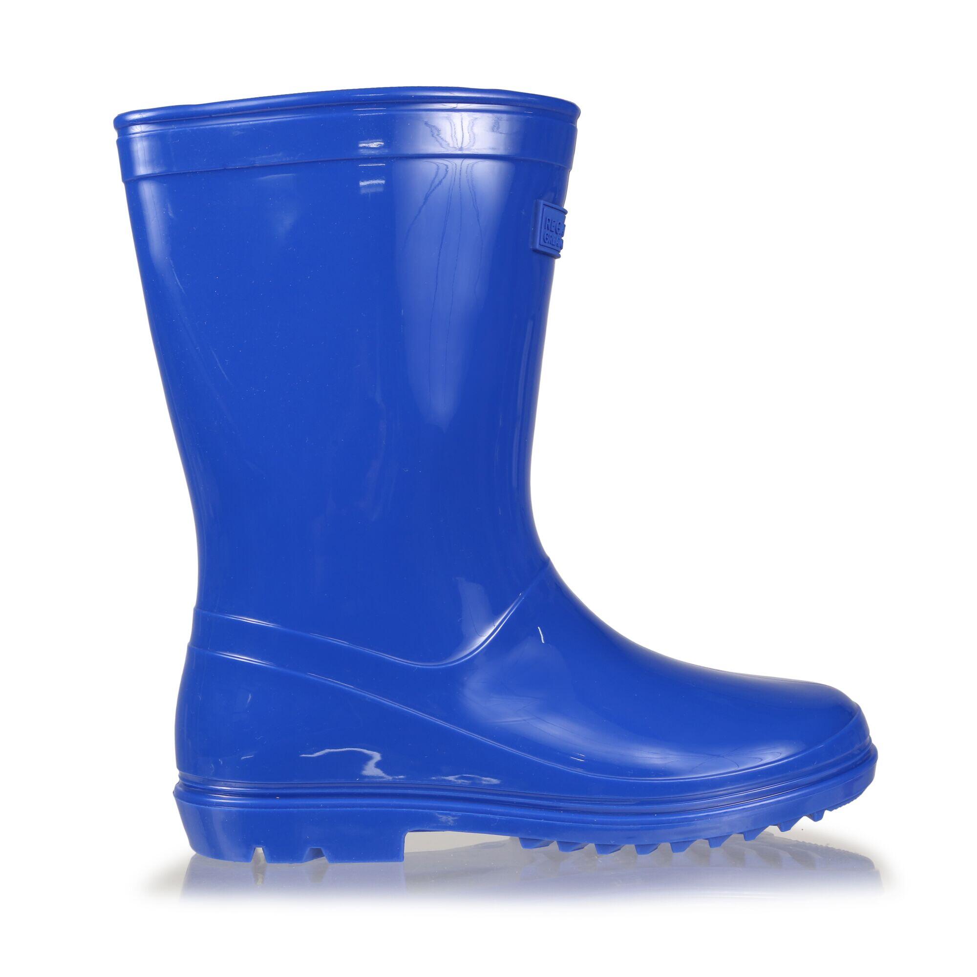 REGATTA Wenlock Kids' Hiking Waterproof Wellington Boots - Bright Blue