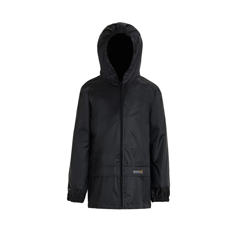 Chubasquero senderismo niño impermeable Regatta Stormbreak, negro