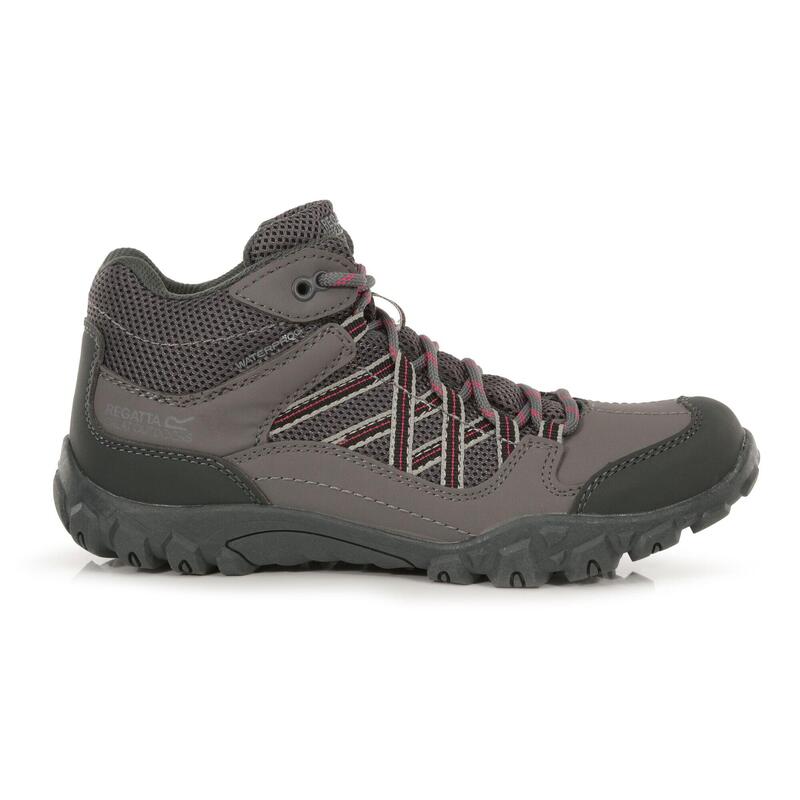 Lady Edgepoint Dames Hiking Wandelschoenen - Grijs / roze