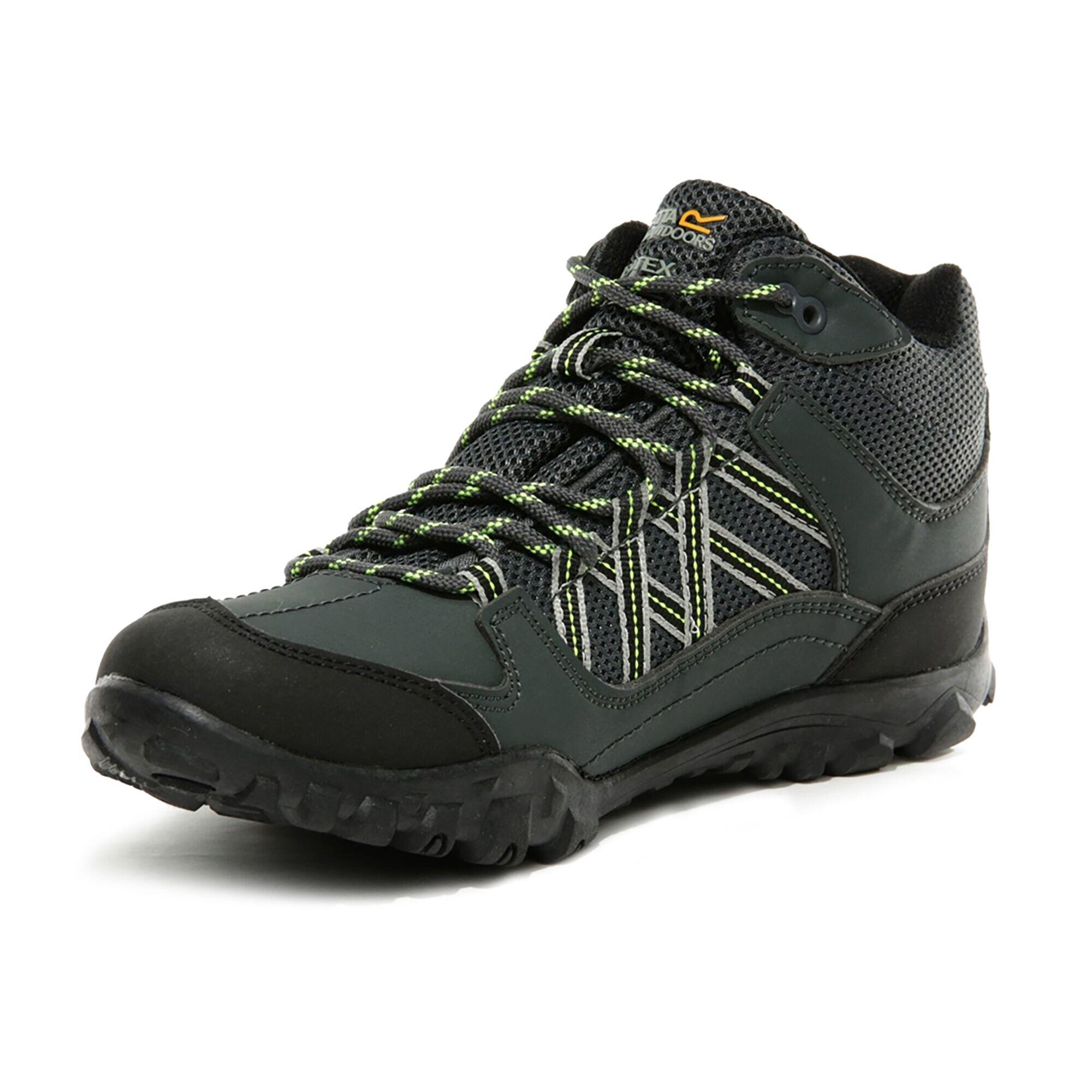 Edgepoint Kids' Hiking Waterproof Mid Boots - Grey/Light Green 3/5