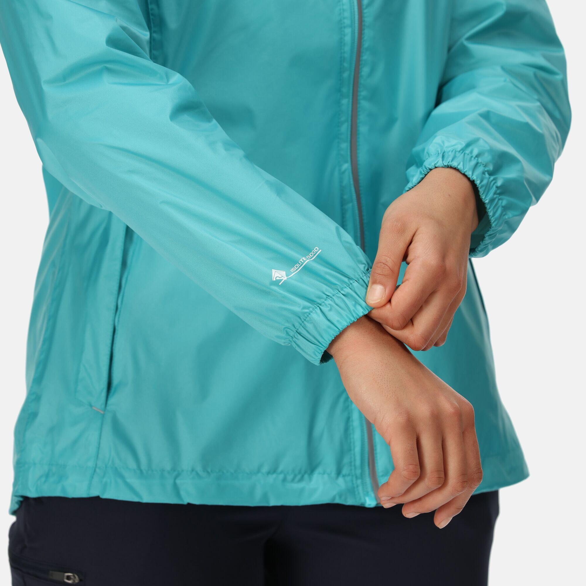 Corinne IV Women's Fitness Waterproof Rain Jacket - Turquoise 5/6