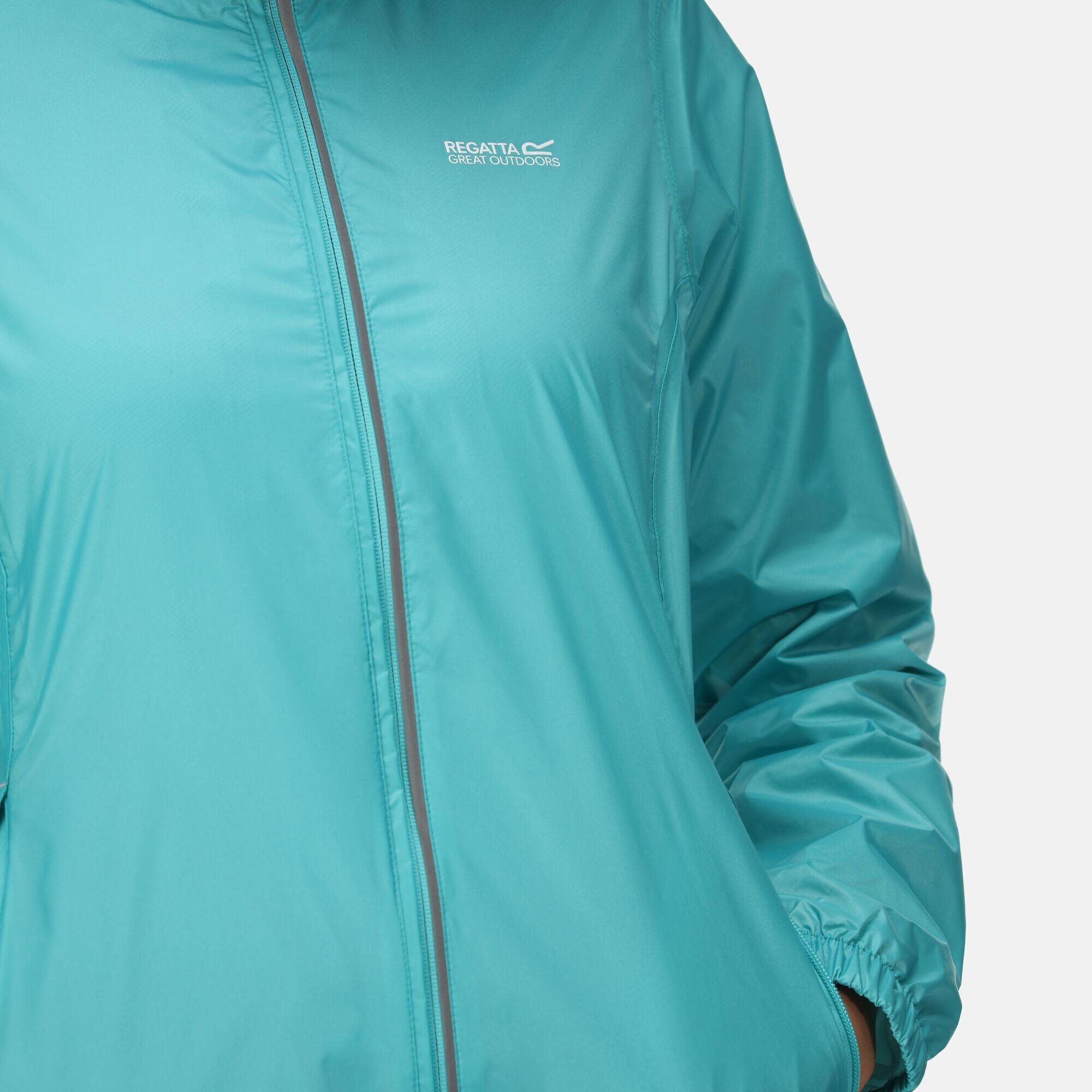 Corinne IV Women's Fitness Waterproof Rain Jacket - Turquoise 4/6