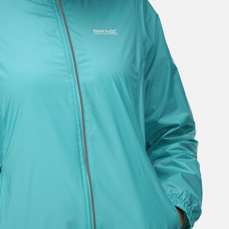 Corinne IV Wasserdichte Fitness Regenjacke für Damen - Türkis